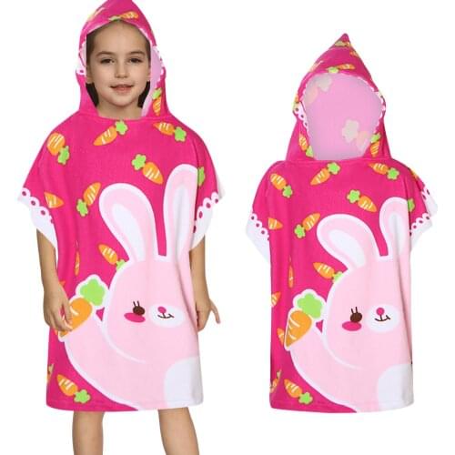 Baby Accessories Cartoon Bath Child Kid Hooded Cloak Bathrobe Towel Cotton Beach Towel Baby Children Cartoon Bath Towel