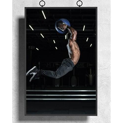 Fitness Bodybuilding Man Strong Muscles Exhibition Healthy Body 33 Wall Sticker Silk Fabric Poster Art Indoor Decor Bright