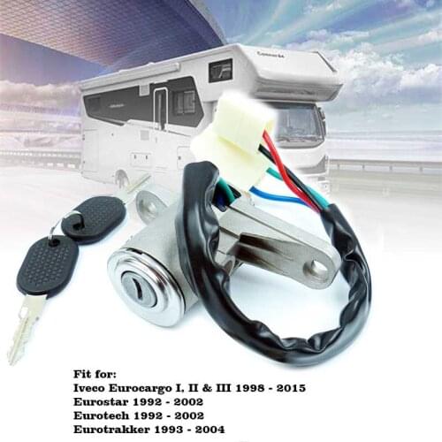 Ignition Barrel Switch Cylinder Lock W/2 Keys For Iveco Eurocargo Eurotech Eurotrakker 4837683 41040470 504026642