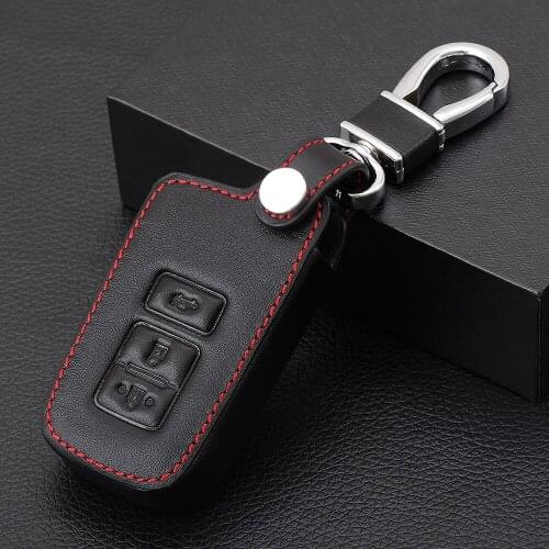 Hot Sale Genuine Leather Case Cover For Toyota Camry Avalon rav4 for Highlander Land Cruiser Car Key Case 3 Button Car Shell bag
