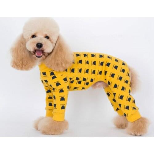 Cotton Dog Jumpsuit Pajamas Dog Clothes Winter Pet Clothing Yorkie Poodle Bichon Pomeranian Pomeranian Puppy Costume Outfit