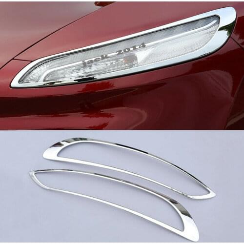 ABS Chrome Headlight front light lamp cover trim Fit for Jeep Cherokee 2014 2015 2016