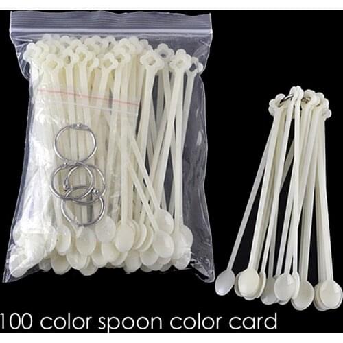 New 100 PCS of False Nail Color Display Nail Art Salon Professional Nails Stick Tools Polish Gel Practice Board Manicure Tool