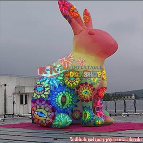 KK Best Price Inflatable Moon, Inflatable White Rabbit With LED Light