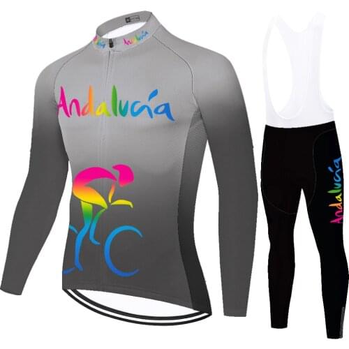 Andalucia Summer Spirng Equipamento Equipacion Masculino Maillot Mallots Hombre Completo Ciclismo Estivo Maglia Ciclismo Uomo
