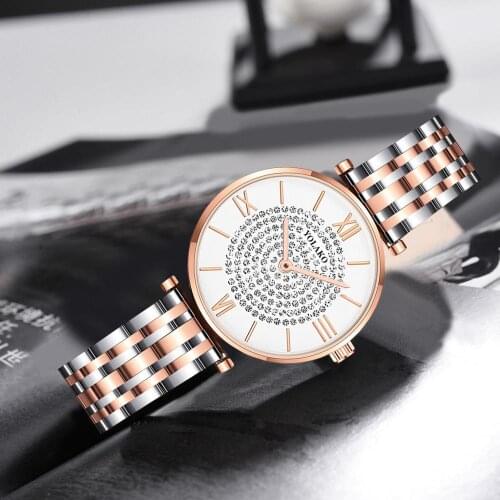 Top Brand Women Watche Luxury Dial Ladies Quartz Wristwatch Business Alloy Strap Casual Clock Dress Gift Hot Montre Femme533