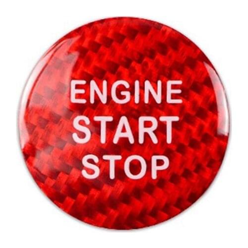 Carbon Fiber Engine Start Stop Switch Button Trim Cover Sticker for Lexus IS ES GS NX RX LX RC RCF