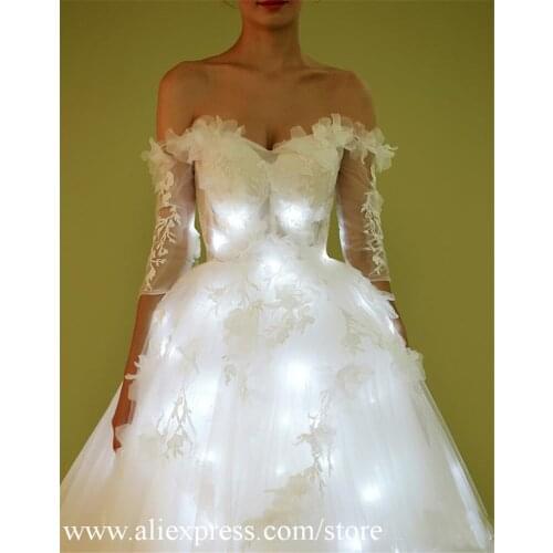 New Design Led Luminous Wedding Dress Led Light Up Women Performance Clothes for Christmas Masquerade Flashing Party Dress