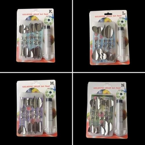 Wholesale 10 sets Stainless Steel 3 D Gelatine Jelly Art Tools Fondant Cake Decorating Sugarcraft Tools