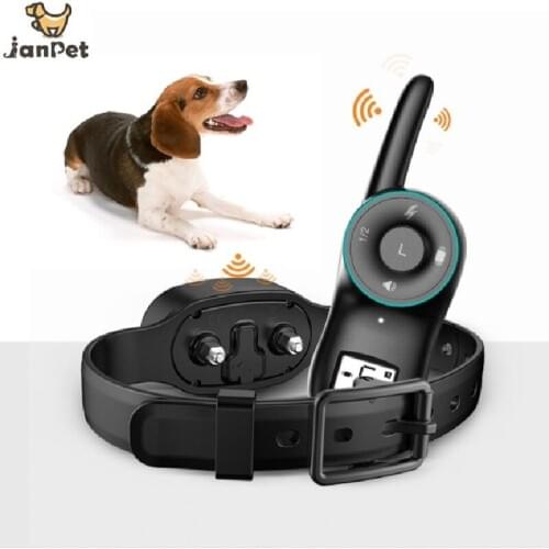 JanPet Remote Control Dog Training Collar Waterproof Dog Electronic Training Collar Anti Bark Pet Trainer Shock Vibra