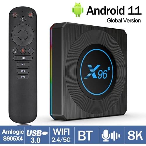 X96 X4 100M Android 11 Amlogic S905X4 Smart TV Box 4GB RAM 32GB 64GB ROM 2.4G 5G Wifi AV1 Media Player TVBOX BT4.1 Set top box