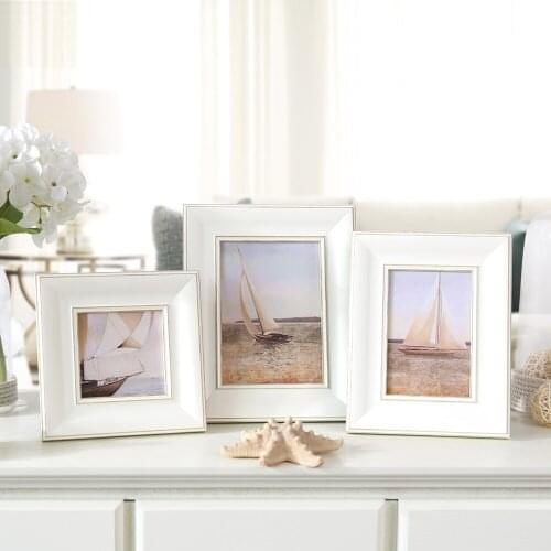 1pcs Retro White Photo Frames 4''/6''/7''/10'' Picture Frames For Porta Decorative Photos Wedding Family Table Retrato Desktop