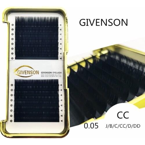 GIVENSON 0.05/0.07 Eyelash extensions classical Individual eyelash extensions for Make Up Professionals eyelsah factory
