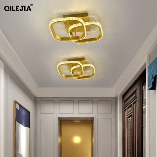 New Luxury Crsytal LED Aisle Light For Corridor Entrance Balcony Porch Modern Minimalist Chandelier Lighting Creative Deco Lamps
