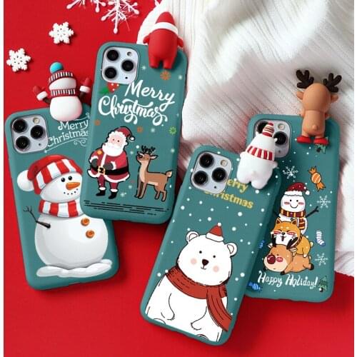 3D Christmas Case For Samsung Note 20 10 9 8 Lite S20 Ultra S10 S9 S8 Plus S10e A51 A71 A50 A41 A40 A31 A21S A30 A20 A10 Cover