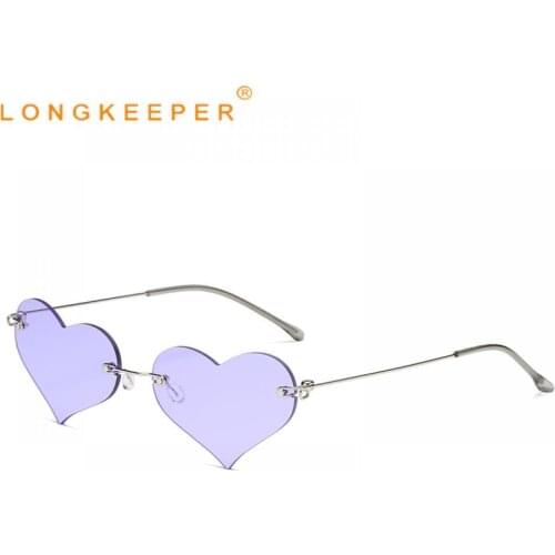 LongKeeper Heart Shaped Sunglasses Women Brand Designer New Fashion Sexy Retro Cat Eye Sun Glasses Ladies Gafas de sol mujer