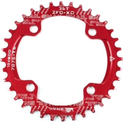 Bicycle Crank 104BCD Round Shape Narrow Wide 32T/34T/36T/38T/40T MTB Chainring Bike Chainwheel Bike Circle Crankset Single Plate
