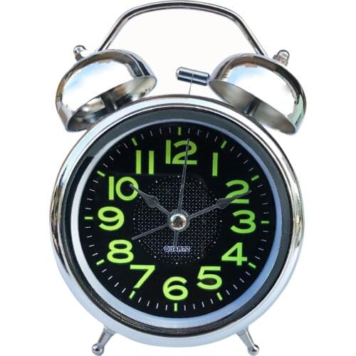 Vintage Extra Loud Twin Bell Mechanical Quartz Alarm Clock Bedside Desktop