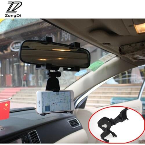 ZD 1Pc Car rearview mirror mobile phone stand Adjustable Navigation bracket for Audi a4 b6 VW polo Renault duster accessories