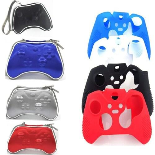 For Microsoft Xbox One Elite ONE E Hard Pouch Case Bag Sleeve Game Carrying Storage Travel joystick bag+Durable Silicone case