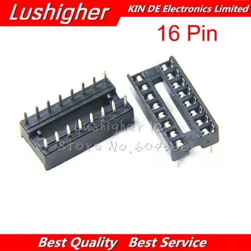 10pcs DIP-16 16pin Pins Pin DIP DIP16 IC Sockets Adaptor Solder Type Socket