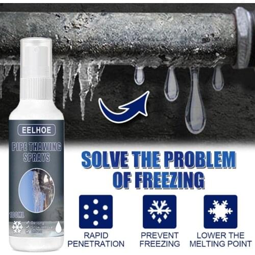 100ml Clear Winter Pipe Thawing Sprays Snow Melting Rapid Thawing Antifreeze Agent For Car Windshield Home Glass Door Handle
