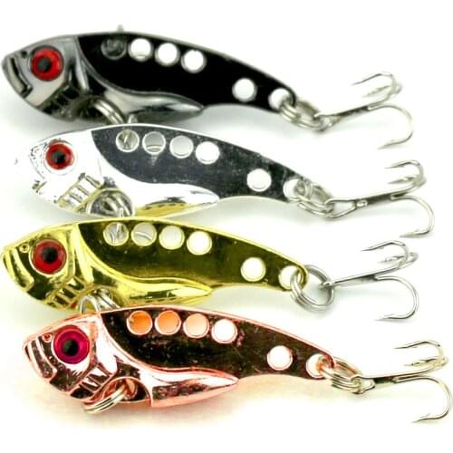 20Pcs Metal VIB Lures 4CM 7G Vibrations Spoon Lure Fishing Bait Bass Wobblers Artificial Bait Vib Bait For Fishing