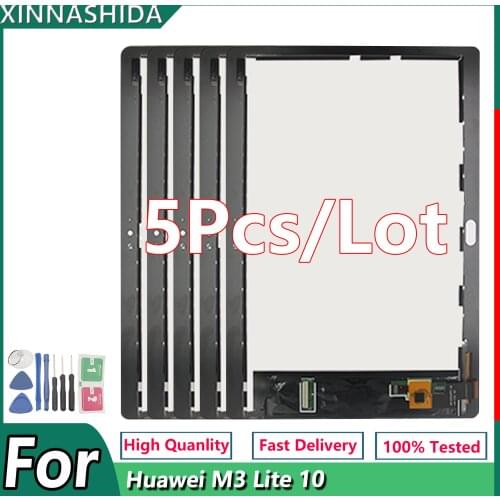 5PCS/LOT 10.1" For Huawei Mediapad M3 Lite 10 BAH-AL00 BAH-L09 BAH-W09 LCD display touch screen digitizer assembly