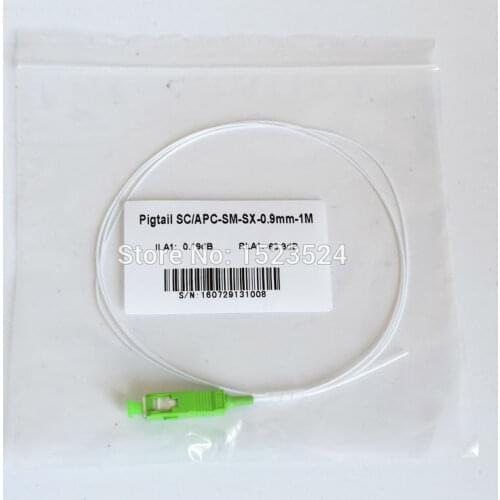 50pcs/lot SM SX PVC 0.9mm 1 Meters SC/APC Fiber Optic Pigtail SC/APC Fiber Optic Pigtail