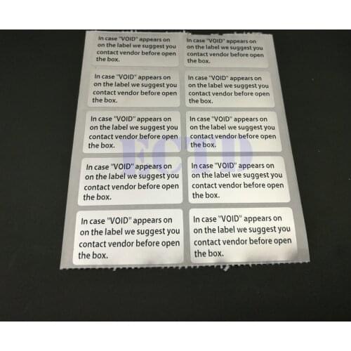 500 Printed Security Seals Tamper Evident Warranty Void Labels Sticker Seals