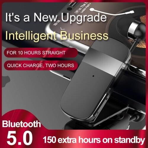 Wireless Earphone Bluetooth Handsfree Earbuds Headset Calls Remind Vibrator Wear Clip Driver for phone headphones with mic