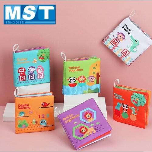 Baby Toys Soft Cloth Book Infant Interactive Color Figure Animal Cognitive Fabric Books Educational Toys For 0-12 Months Newborn