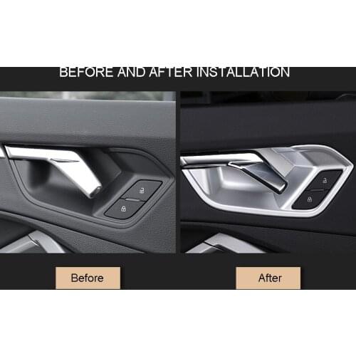 For Audi Q3 2019 2020 Car Door Interior Handle Bowls Decoration Cover Trim Car Styling