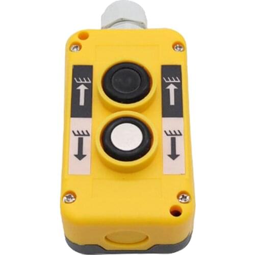 Lifting Platform Push Button Switch, Control Switch for Hoist Crane, 2 Buttons