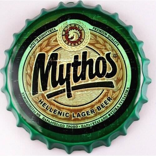 Round Beer Bottle Caps Metal Tin Signs Capsules Plates Retro Wall Art Plaque Vintage Cafe Bar Pub Home Decor