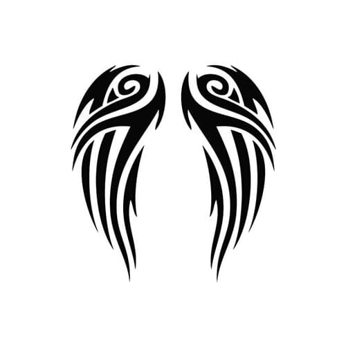 Wings Angel Dark - Tribal Decal Vinyl Sticker 14cm