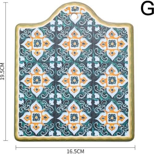 Moroccan Ceramic Trivet Pot Holder Non-Skid Heat Insulation Hot Pot Pad Mug Cork Mat Cork Holder Bowl Coasters STTA889