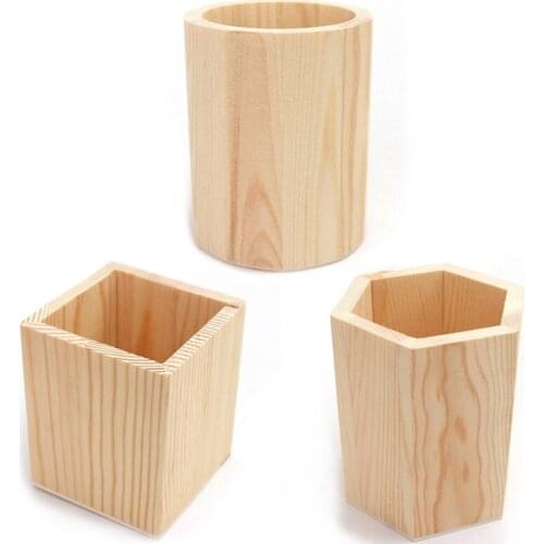 Multifunctional Wooden Office Organizer Fashion Lovely Simplicity Design Pencil Holders Desk Office Accessories Pen Holder