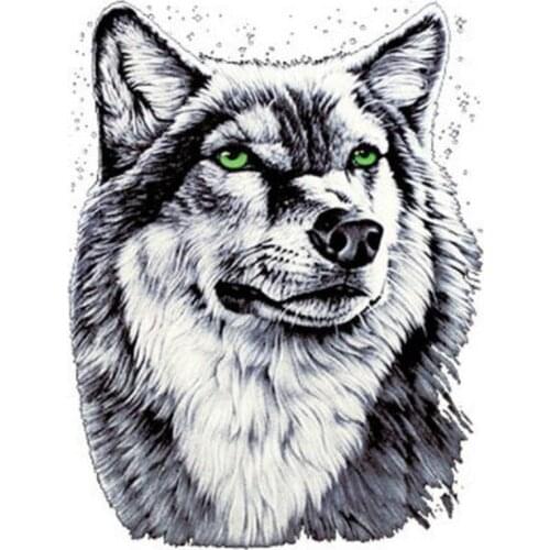 Fashion PVC Patch deal with it Clothes Wolf Heat Transfer Printing T shirt girl iron on patches for clothing animal Stickers
