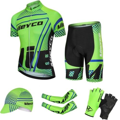 Mens Cycling Jersey Sets Bicycle Short Sleeve Maillot Ciclismo Summer Breathable Clothing Bicicleta De Montaña Suit For Fitness