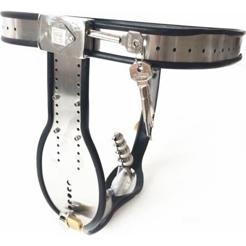 Stainless Steel Male Chastity Belt BDSM Bondage Pants Chastity Lock Penis Cage Sex Toys For Men Cbt Cock Cages Chastity Devices