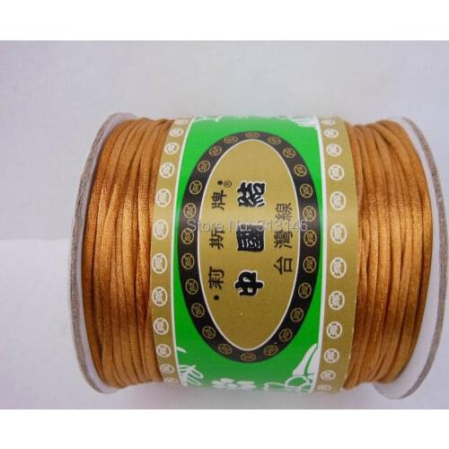 Wholesale Lots 80M/Spool 1.5MM Khaki Braided Macrame Nylon Chinese Knot Cord Beading Satin Handmade Shamballa String Thread Rope