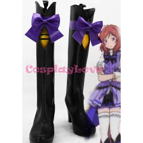 Newest Custom Made Japanese Anime Lovelive! Season 2 KiRa-KiRa Sensation! Nishikino Maki Cosplay Shoes Boots For Halloween