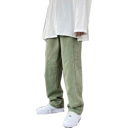 2021 new Japanese hip-hop style jeans mens streetwear loose casual sweatpants