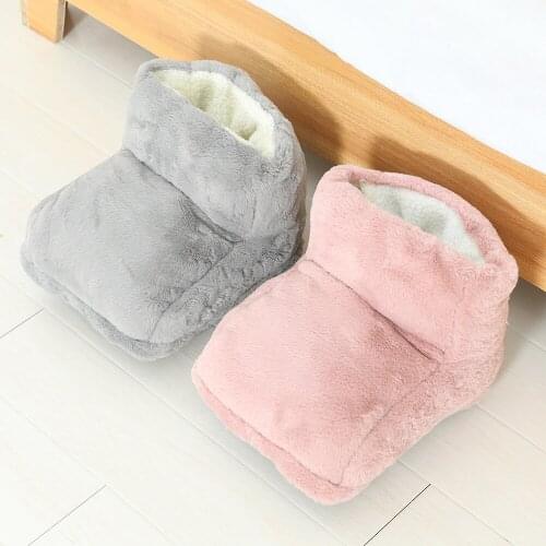 High-top foot warmer usb electric heating shoes felt home office dormitory bed sleeping charging hot water bottle cover