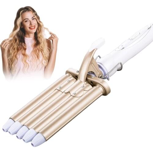 Kemei Professional Curling Iron Ceramic 5 Barrel Hair Styler Big Wave Hair Curlers Electric Hair Waver Irons Styling Tools