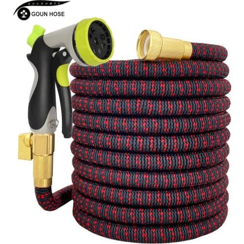 New High Pressure Garden Hose Retractable Garden Watering Hose Pure Copper 3/4 Joint Car Wash Water Gun Sprayer Cleaning Tool