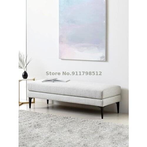 Cloakroom stool Nordic bed end stool simple fabric shoe changing stool home living room sofa stool clothing store light luxury s