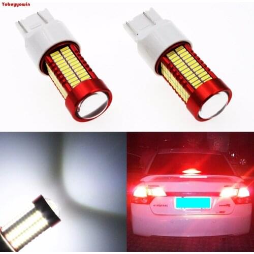 Par Lampadas T20 106 Led Cree Chip Branca 2 Polo 7443 W21w 2 Unidade