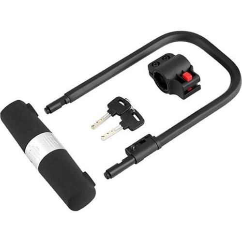 Bike U Lock Bicycle Security Bike Safety Bracket Shear Resistant Lock Convenient Lock Frame Key Bicycle Accessories